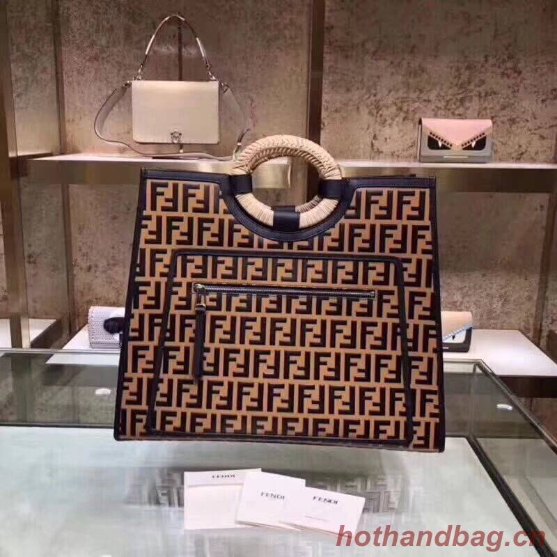 FENDI Kan I Original Leather Tote Bag 23589