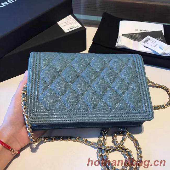 BOY CHANEL Original Wallet on Chain A80287 blue