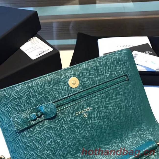 BOY CHANEL Original Wallet on Chain A80287 green