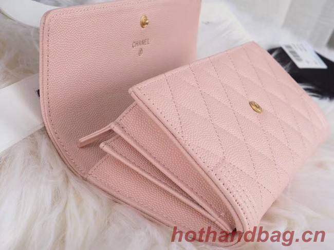 BOY CHANEL Flap Wallet A80286 pink gold-Tone Metal