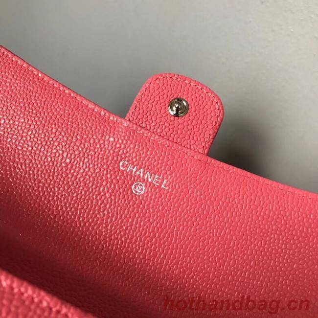 Chanel Classic Flap Wallet A31506 rose silver-Tone Metal