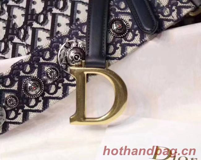 Dior SADDLE BAG IN BLUE CANVAS M0446