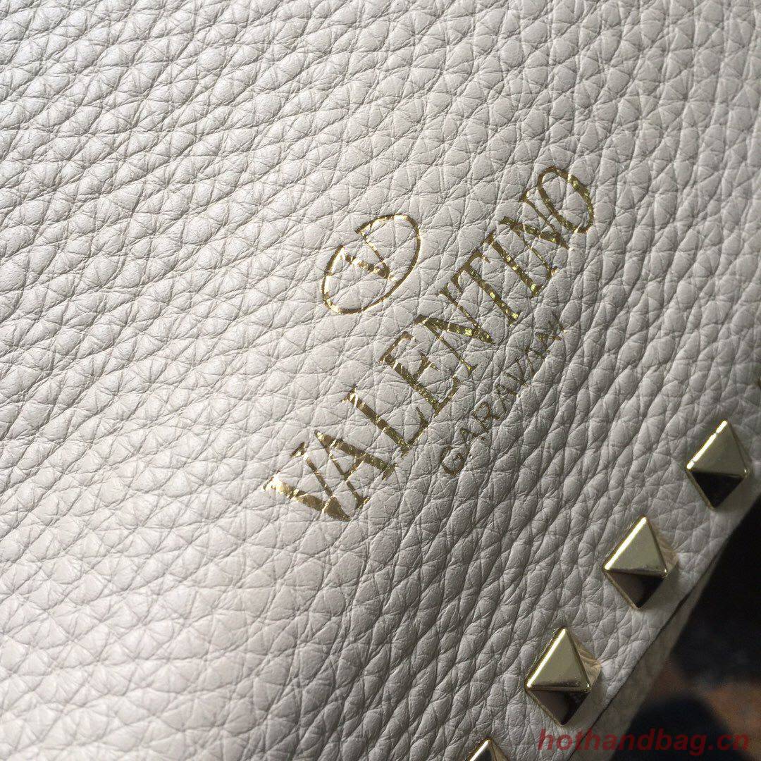 Valentino Garavani Rockstud Tote Bag Original Leather 1917B white