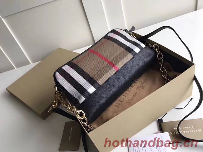 Burberry Calfskin Leather Should Bag 41711 black