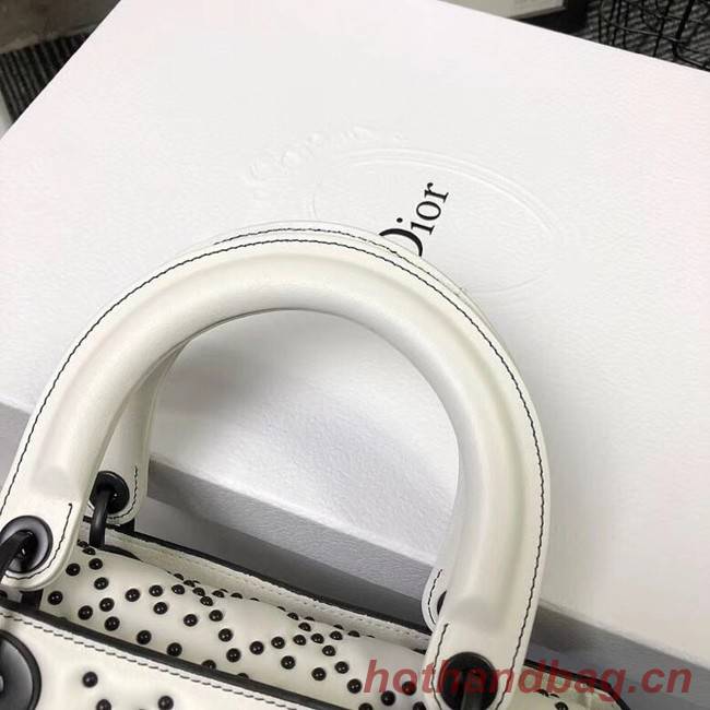 MINI LADY DIOR BAG CALFSKIN M0579S white