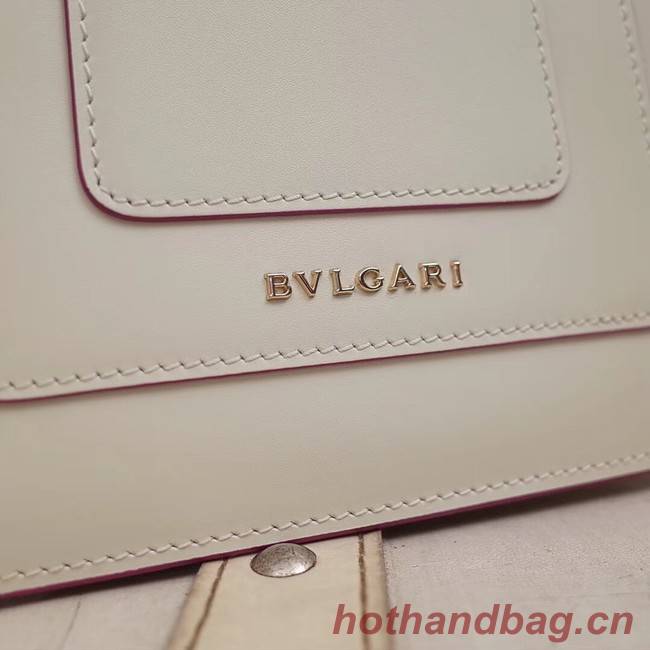 BVLGARI Serpenti Forever leather flap bag 286999 white