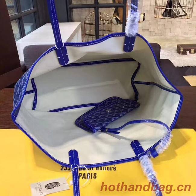 Goyard Y Doodling Calfskin Leather Tote Bag 36987 blue