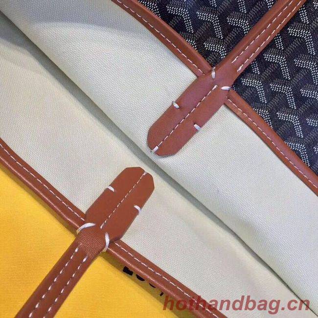 Goyard Y Doodling Calfskin Leather Tote Bag 36987 dark blue