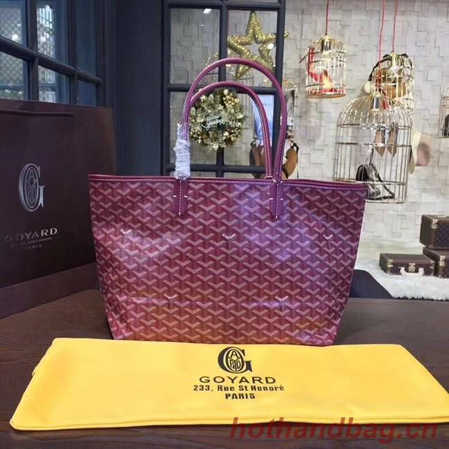 Goyard Y Doodling Calfskin Leather Tote Bag 36987 fuchsia