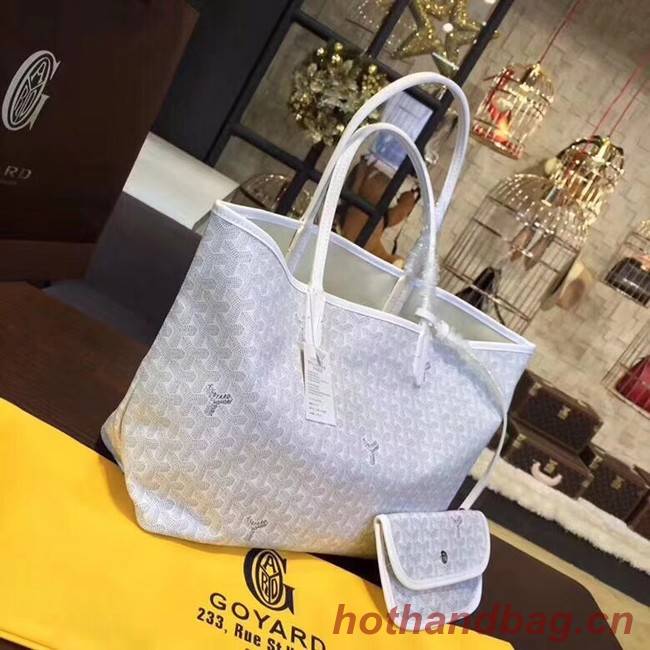 Goyard Y Doodling Calfskin Leather Tote Bag 36987 light gray