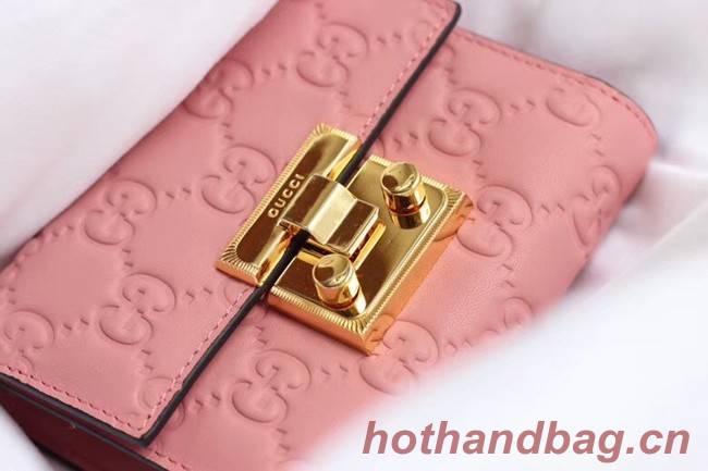 Gucci Leather french flap wallet 453155 pink