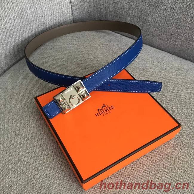 Hermes Collier de Chien belt buckle & Reversible leather strap 24 mm H0521 blue