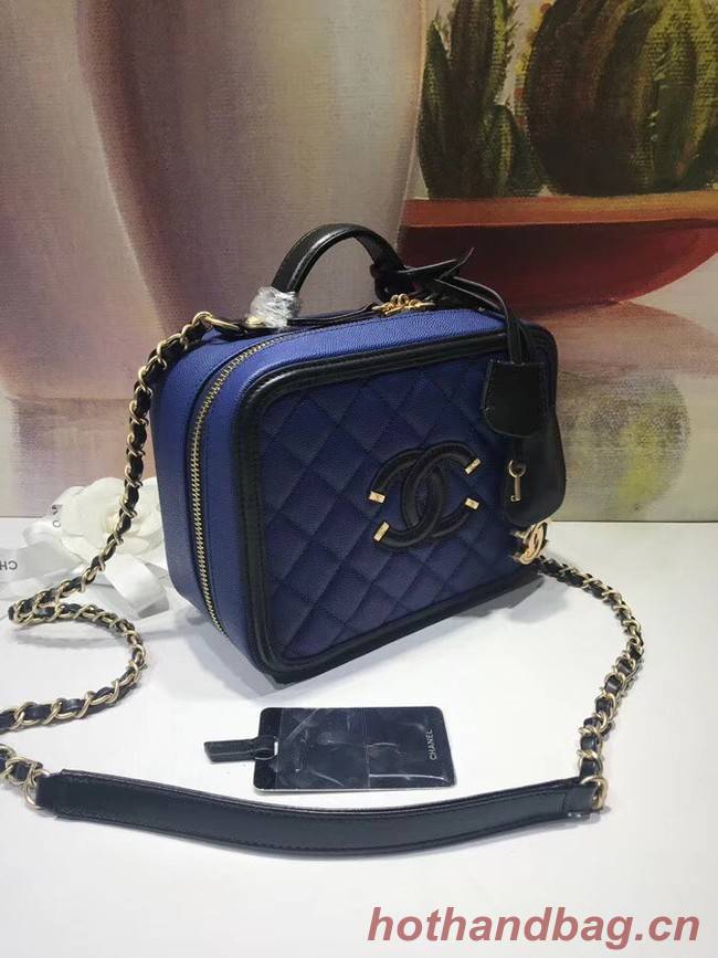 Chanel Vanity Case Original A93343 blue