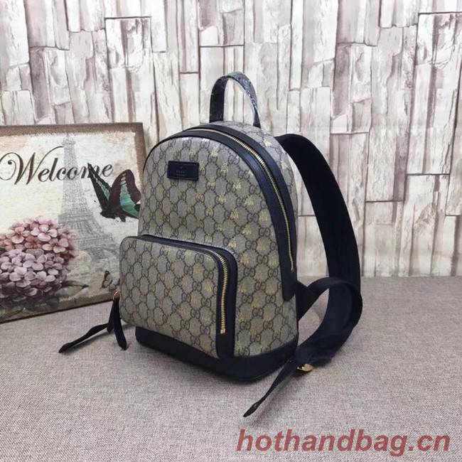 Gucci GG Supreme bees backpack 427042 Black