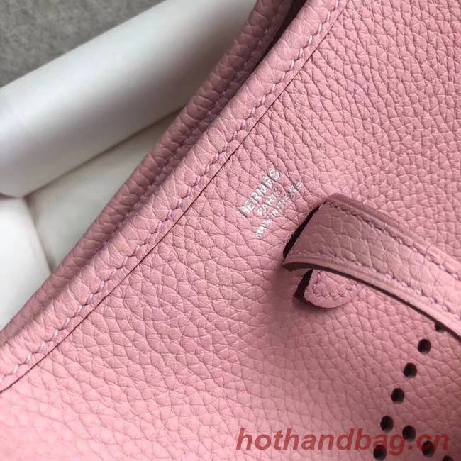 Hermes Evelyne original togo leather mini Shoulder Bag H15698 pink