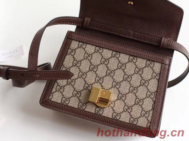 Gucci Sylvie GG Supreme canvas mini bag 470270 brown