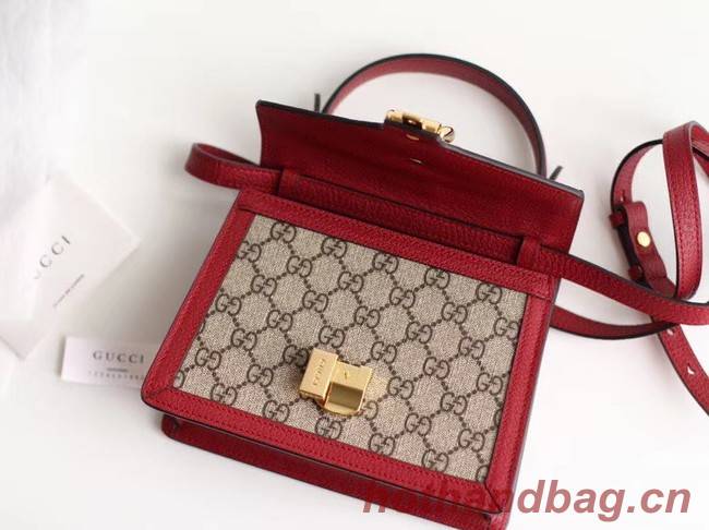 Gucci Sylvie GG Supreme canvas mini bag 470270 red