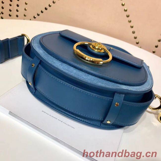 CHLOE Tess Small leather shoulder bag 3E153 blue