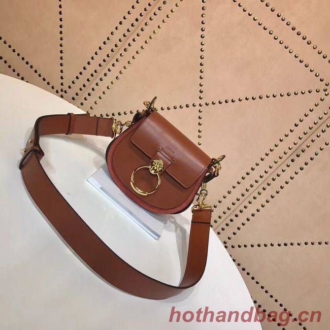 CHLOE Tess Small leather shoulder bag 3E153 camel