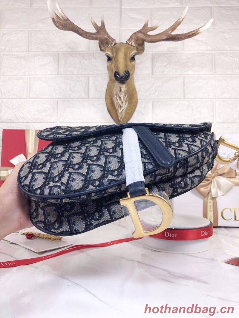 Dior SADDLE BAG CANVAS M0446 blue