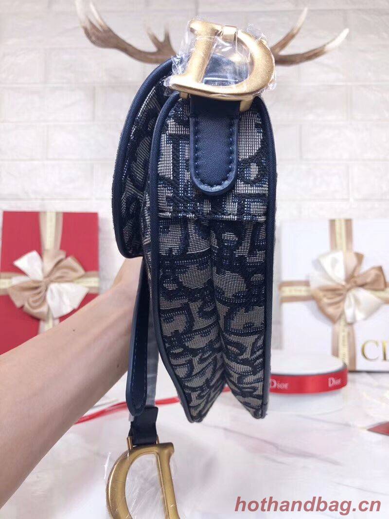 Dior SADDLE BAG CANVAS M0446 blue