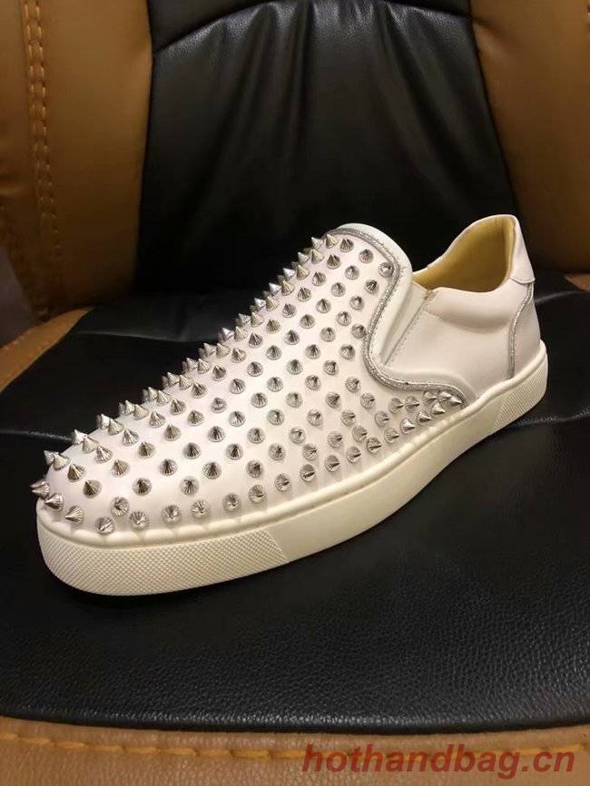 CHRISTIAN LOUBOUTIN Pik Boat glitter leather sneakers CL1028