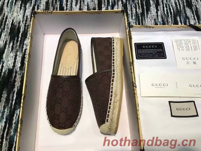 Gucci logo canvas espadrille GG1384LRF Chocolates