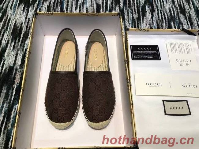 Gucci logo canvas espadrille GG1384LRF Chocolates