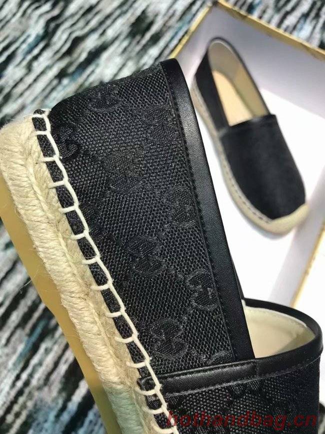 Gucci logo canvas espadrille GG1384LRF black