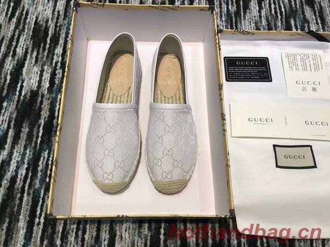 Gucci logo canvas espadrille GG1384LRF silver