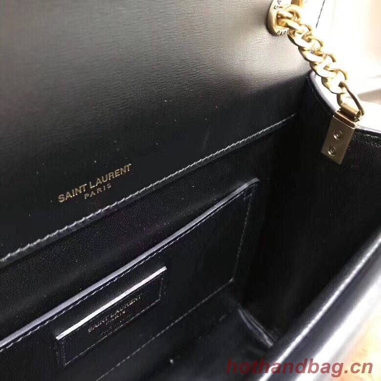 YSL Medium Sulpice Chain Bag In Burgundy Leather Y6253