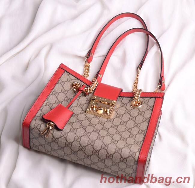 Gucci original Padlock shoulder bag 498156 red