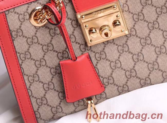 Gucci original Padlock shoulder bag 498156 red