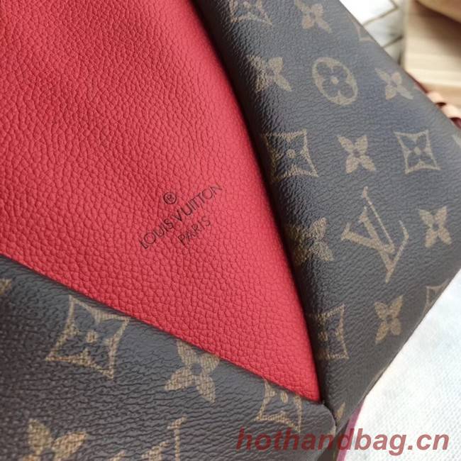 Louis Vuitton Monogram Canvas original V TOTE BB M43966 Cerise Red