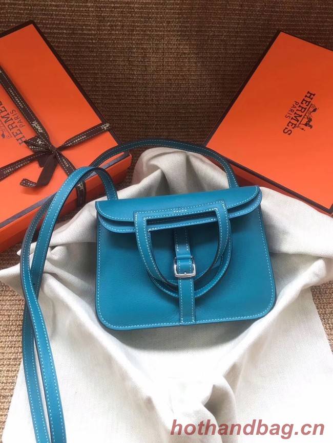 Hermes Original Halzan mini bag H069523 bleu zanzibar