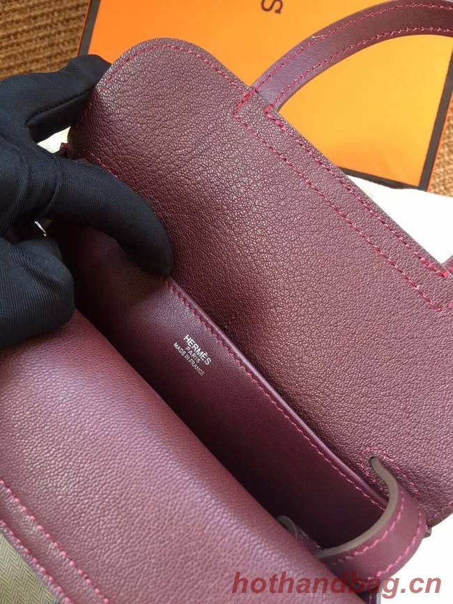 Hermes Original Halzan mini bag H069523 bordeaux