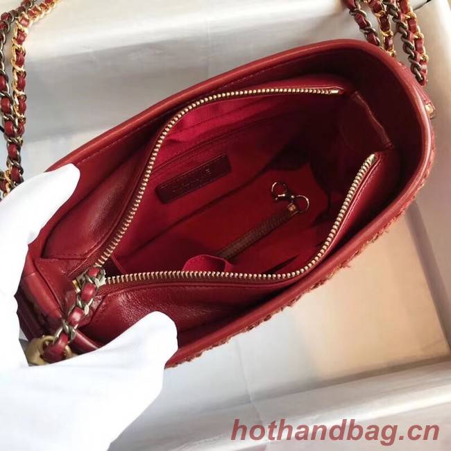 CHANEL GABRIELLE Hobo Bag Bag A93824 red