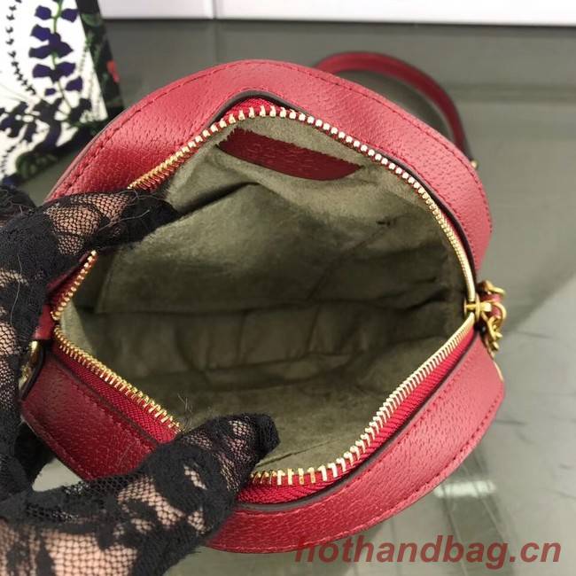 Gucci Ophidia mini GG round shoulder bag 171285 red