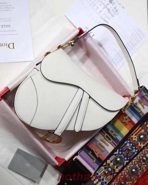 Dior SADDLE-TAS VAN KALFSLEER M0446CW offwhite