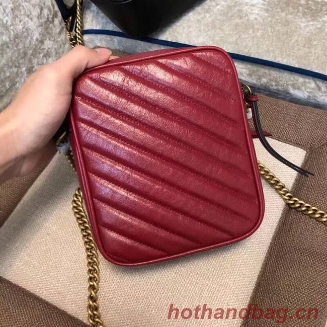 Gucci GG Marmont mini shoulder bag 550155 Red