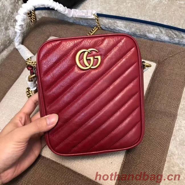 Gucci GG Marmont mini shoulder bag 550155 Red