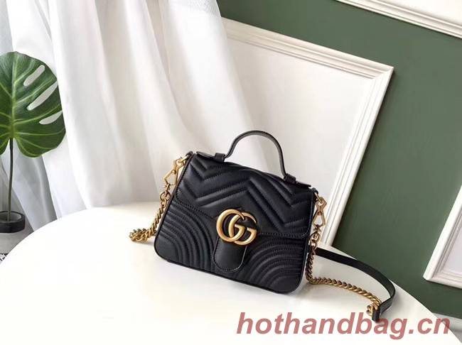 Gucci GG Marmont mini top handle bag 547260 black