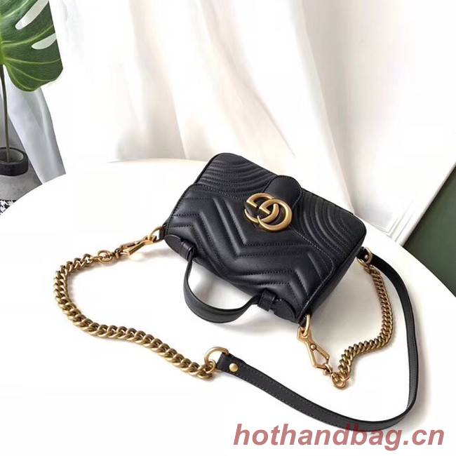 Gucci GG Marmont mini top handle bag 547260 black