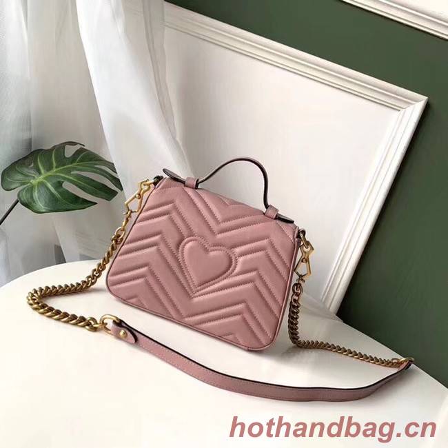 Gucci GG Marmont mini top handle bag 547260 pink