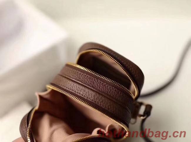 Gucci GG canvas mini shoulder bag 546595 brown