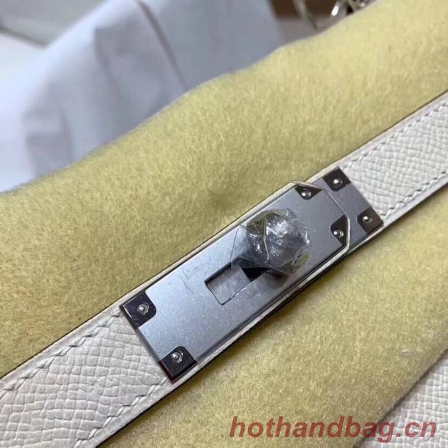 Hermes Kelly 28cm Shoulder Bags Epsom Leather KL28 creamy-white