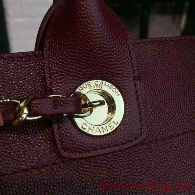 Chanel Grained Calfskin & Gold-Tone Metal A57069 Burgundy