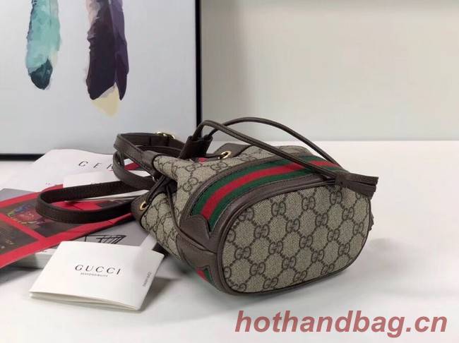 Gucci Ophidia GG mini bucket bag 550620 Brown