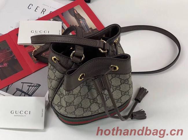 Gucci Ophidia GG mini bucket bag 550620 Brown