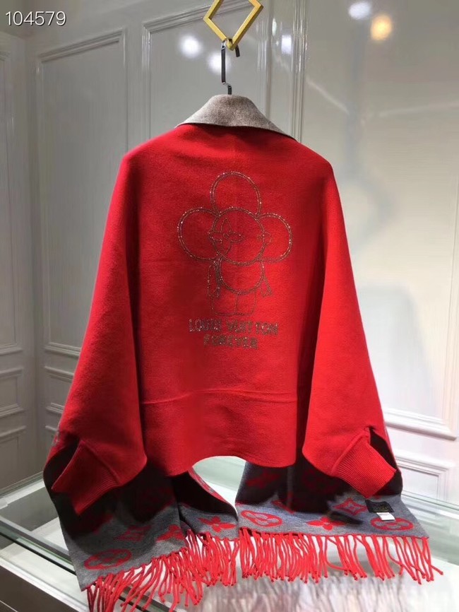 Louis vuitton lambswool & cashmere Shawl 71150 red